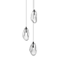 Sonneman Liquid 3 Light 14" Wide Full Sized Pendant Satin Black / Clear
