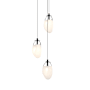 Sonneman Liquid 3 Light 14" Wide Full Sized Pendant Satin Black / White
