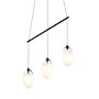 Sonneman Liquid 3 Light 36-1/2" Wide Full Sized Pendant Satin Black / White