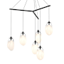 Sonneman Liquid 6 Light 39-1/4" Wide Full Sized Pendant Satin Black / White