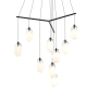 Sonneman Liquid 9 Light 51" Wide Full Sized Pendant Satin Black / White