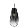 Sonneman Liquid Single Light 10-1/2" Wide Full Sized Pendant Satin Black / Smoke Fade