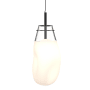 Sonneman Liquid Single Light 10-1/2" Wide Full Sized Pendant Satin Black / White