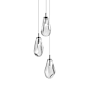 Sonneman Liquid 3 Light 22-1/2" Wide Full Sized Pendant Satin Black / Clear