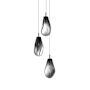 Sonneman Liquid 3 Light 22-1/2" Wide Full Sized Pendant Satin Black / Smoke Fade