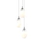 Sonneman Liquid 3 Light 22-1/2" Wide Full Sized Pendant Satin Black / White