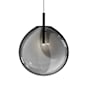 Sonneman Cantina Single Light 15" Wide Full Sized Pendant Satin Black / Smoke Fade