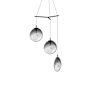 Sonneman Cantina 3 Light 33" Wide Full Sized Pendant Satin Black / Smoke Fade