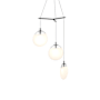 Sonneman Cantina 3 Light 33" Wide Full Sized Pendant Satin Black / White