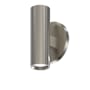 Sonneman ALC Single Light 7" Tall LED Outdoor Wall Sconce Satin Nickel / Snoot Trim