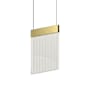 Sonneman V Panels 9" Wide Suspension Mini Pendant Brass / Clear