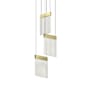 Sonneman V Panels 9" Wide Suspension Multi Light Pendant Brass / Clear