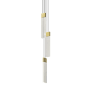 Sonneman V Panels 4" Wide Suspension Multi Light Pendant Brass / Clear