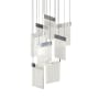 Sonneman V Panels 17" Wide Suspension Multi Light Pendant Polished Chrome / Clear