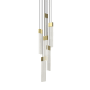 Sonneman V Panels 7" Wide Suspension Multi Light Pendant Brass / Clear