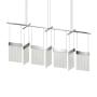 Sonneman V Panels 56" Wide Suspension Linear Pendant Polished Chrome / Clear