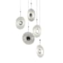 Sonneman Meclisse 5 Light LED Pendant Polished Chrome