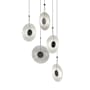 Sonneman Meclisse 5 Light LED Pendant Satin Black