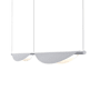 Sonneman Tela 79" Wide LED Linear Chandelier Dove Gray