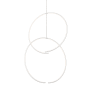 Sonneman Torc 2 Light 25" Wide LED Abstract Chandelier Satin White