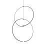 Sonneman Torc 2 Light 25" Wide LED Abstract Chandelier Satin Black