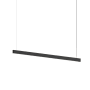Sonneman Lithe 72" Wide Suspension Linear Pendant Textured Black