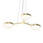 Sonneman Pillows 6 Light 36" Wide LED Suspension Pendant Brass