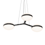 Sonneman Pillows 6 Light 36" Wide LED Suspension Pendant Satin Black