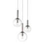 Sonneman Bubbles 3 Light 20" Wide Multi Light Pendant Polished Nickel