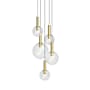 Sonneman Bubbles 5 Light 26" Wide Multi Light Pendant Satin Brass