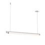 Sonneman Keel 44" Wide Linear Pendant Bright Satin Aluminum