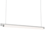 Sonneman Keel 44" Wide Linear Pendant Bright Satin Aluminum