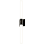 Sonneman 2 Light 36" Tall LED Bathroom Sconce Black Brass
