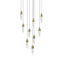 Sonneman Sultana 25" Wide Multi Light Pendant Satin Brass