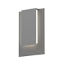 Sonneman Reveal Single Light 11-3/4" High Integrated LED Outdoor Wall Sconce with White Diffuser - ADA Compliant Textured Gray