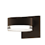 Sonneman REALS Single Light 2-1/2" High Integrated LED Outdoor Wall Sconce with Clear Lens Textured Bronze