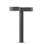 Sonneman REALS 2 Light 16" Tall Integrated LED Landscape Path Light with Frosted Lens Textured Gray