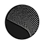 Sonneman Dotwave Large Round LED Sconce Textured Black