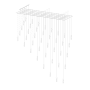Sonneman Suspenders 117" Wide LED Abstract Linear Chandelier Satin White / Clear