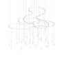 Sonneman Suspenders 82" Wide LED Matrix Chandelier Satin White / Clear