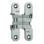 Soss Full Inset Invisible Cabinet Door Hinge with 180 Degree Opening Angle - Single Hinge - 25 Pack Satin Chrome