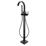 Speakman Lura Roman Tub with Built-In Diverter - Includes Hand Shower Matte Black
