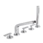 Speakman Vector Deck Mounted Roman Tub with Built-In Diverter - Includes Hand Shower Polished Chrome