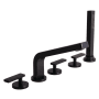 Speakman Vector Deck Mounted Roman Tub with Built-In Diverter - Includes Hand Shower Matte Black