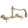 Speakman Proper 1.75 GPM Wall Mounted Bridge Kitchen Faucet Brushed Brass