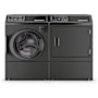 Speed Queen 27 Inch Wide 3.5 Cu. Ft. Front Load Washer and 27 Inch Wide 7 Cu. Ft. Electric Dryer Laundry Pair with Pet Plus Cycles Matte Black