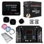 SteamSpa Black Series WiFi and Bluetooth 10.5KW Quickstart Steam Bath Generator Package with Dual Aroma Pump Brushed Nickel