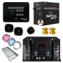SteamSpa Black Series WiFi and Bluetooth 10.5KW Quickstart Steam Bath Generator Package with Dual Aroma Pump Gold