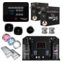 SteamSpa Black Series WiFi and Bluetooth Double 7.5KW Quickstart Steam Bath Generator Package with Dual Aroma Pump Brushed Nickel