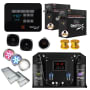 SteamSpa Black Series WiFi and Bluetooth Double 7.5KW Quickstart Steam Bath Generator Package with Dual Aroma Pump Gold